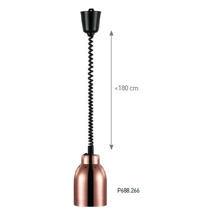 Lámpara infrarrojos extensible Ø 16 cobre