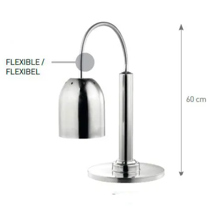 Lámpara infrarrojos con pie inox
