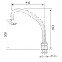 Caño cuello de cisne orientable CC/170T | Hostelmark
