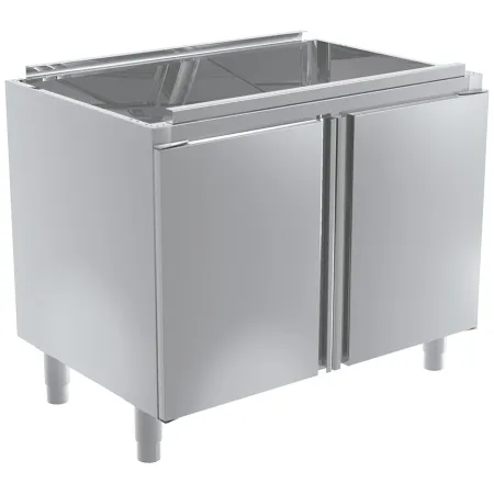 Muebles puertas batientes para encimera con cubeta fondo 600