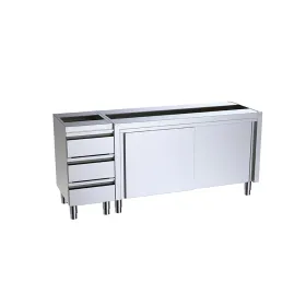 Mueble con cajones  y puertas correderas fondo 700