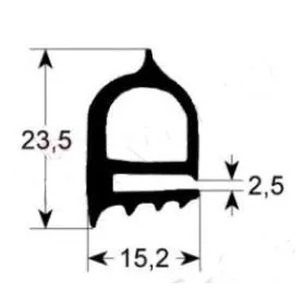 Burlete puerta alta temperatura 2240
