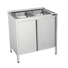 Fregadera con puertas de 800x500 mm