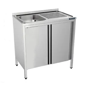 Fregadero con puertas de 1000x500 mm