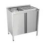 Fregadero con puertas de 1000x500 mm