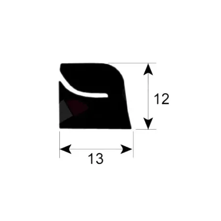 Burlete puerta vidrio alta temperatura 1893