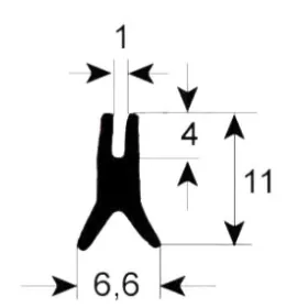 Junta puerta vidrio alta temperatura 1550