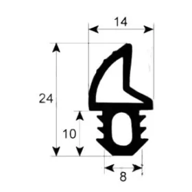 Burlete puerta alta temperatura 2755