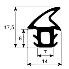 Burlete puerta alta temperatura 2745