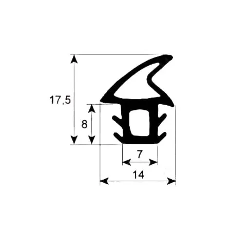Burlete puerta alta temperatura 2745