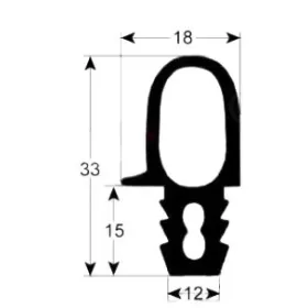 Burlete puerta alta temperatura 2449