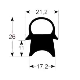 Burlete puerta alta temperatura 2441