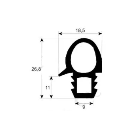 Burlete puerta alta temperatura 2070