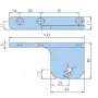 Soporte inferior para bisagras DB800 y DB803
