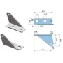 Soporte superior para bisagras DB625