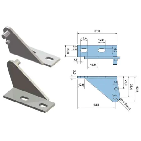 Soporte superior para bisagras DB633