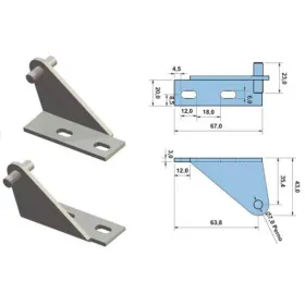 Soporte superior para bisagras DB647