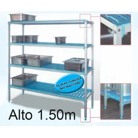 Estantería modular para cámara altura 1,50 m ancho 0.30