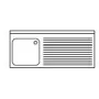 Fregadero industrial 1400x600