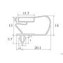 Burlete UR-760  (2.5 mts)