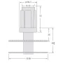 Pata regulable 40x40IR