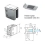 Clip prensacristal cuadrado 55X55X35 mm