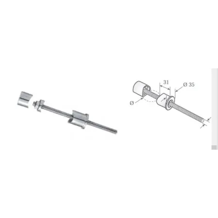 Conector para tubo redondo a pared