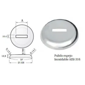 Valona o embellecedor de Ø 108 mm para pletina