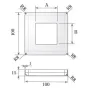 Valona cuadrada de 40x40 y 50x50 para placa de fijación