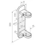 Soporte para pared tubo redondo 43 y 50.8mm