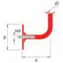 Soporte fijar a pared tubo redondo Ø43 y 50.8mm