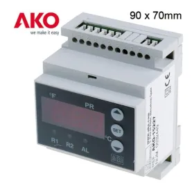Controlador temperatura y humedad AKO-15227  24V 2 relé