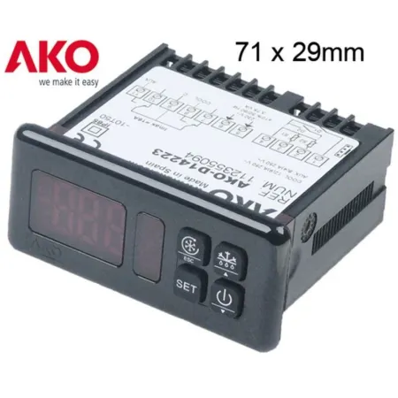 Controlador AKO-D14212 panelable digital 12v 2 relés