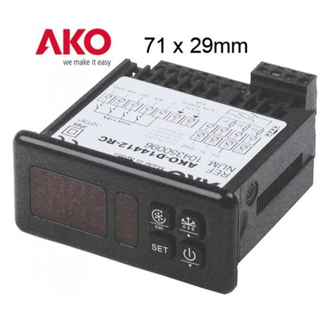Controlador AKO-D14412 panelable digital 12v 4 relés