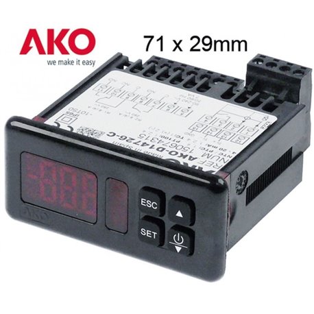 Controlador de temperatura o humedad AKO-D14724 2 relés 12v