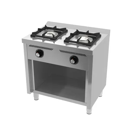 Cocina a gas 2 fuegos con estante serie 550