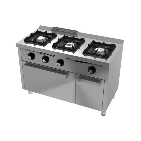 Cocina a gas 3 fuegos con horno serie 600