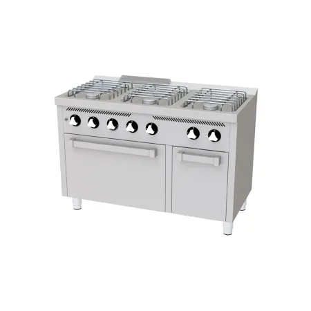Cocina a gas 6 fuegos y horno eléctrico 600 basic