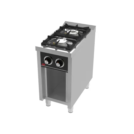 Cocina a gas 2 fuegos con estante serie 750