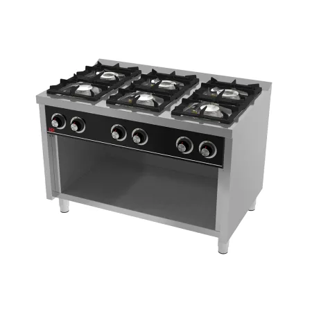 Cocina a gas 6 fuegos con base serie 750