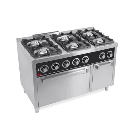 Cocina a gas 6 fuegos con horno serie 750