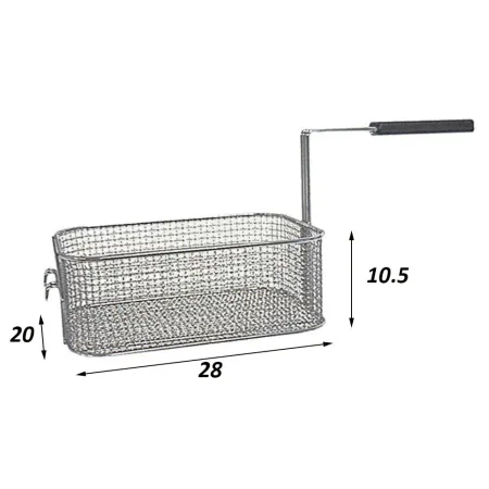 Cesta freidora Mareno 280 x 200 x 105 mm