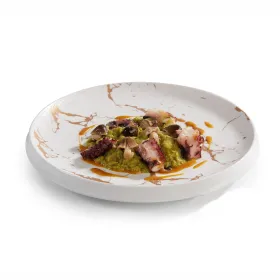 Plato plano melamina golden