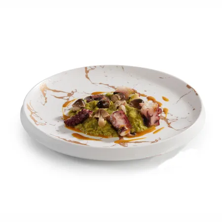 Plato plano melamina golden