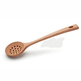 Cuchara perforada de madera