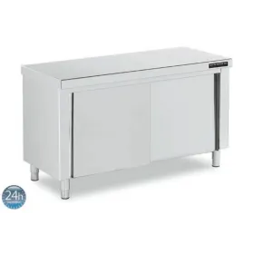Mesa trabajo central fondo 550 con puertas