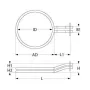 Resistencia horno Electrolux, Zanussi 5666W