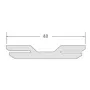 Perfil de PVC 121 para uniones 