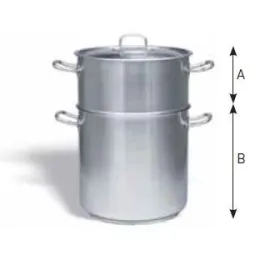 conjunto cuscusera forma recta con tapa