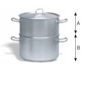 Conjunto vaporera con tapa